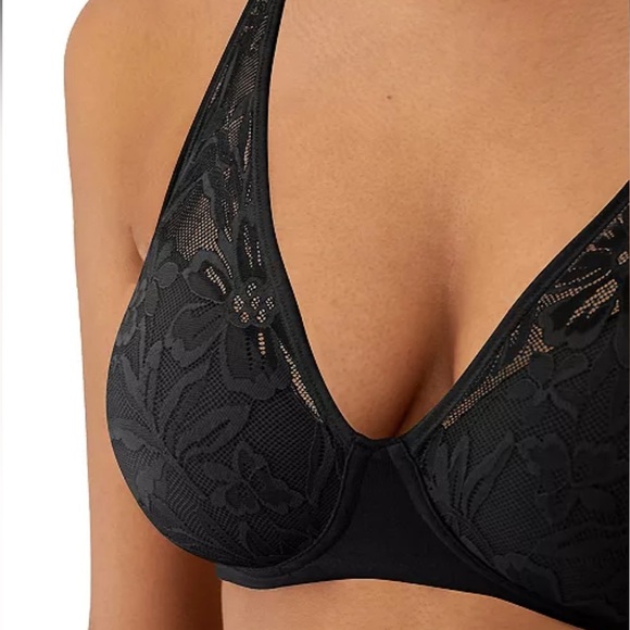Bali Breathe Wireless T-Shirt Bra DF7594 Black 2XL NWT - Picture 7 of 8
